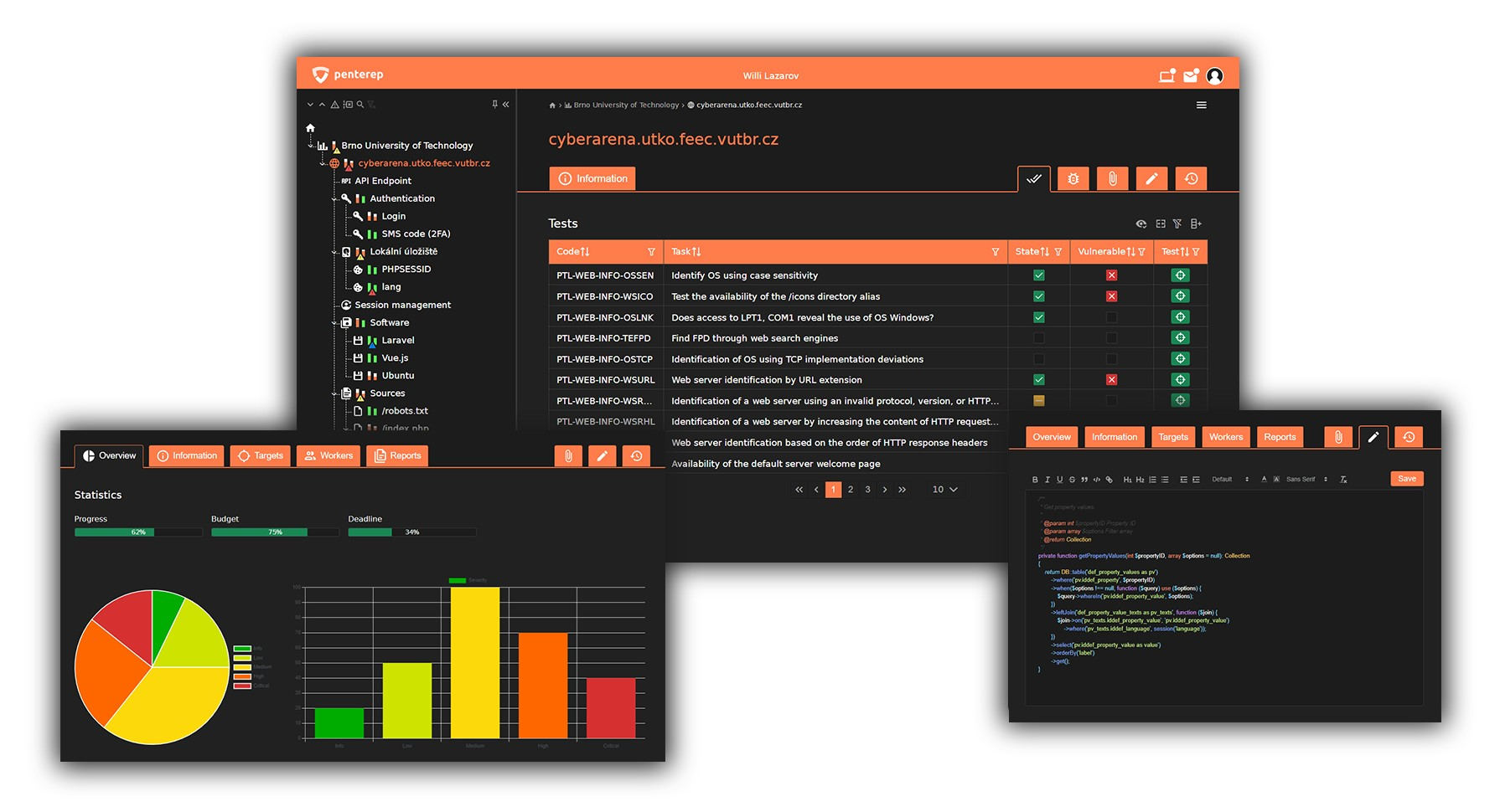 Penterep web platform